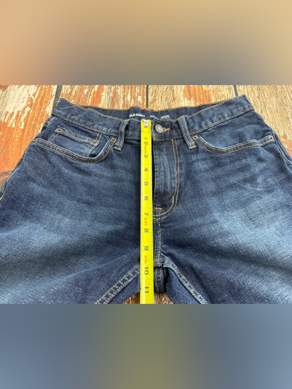 Men's Old Navy Loose Fit, Built in Flex, Dark Wash Denim Jeans, Size 31x32 - Picture 6 of 12